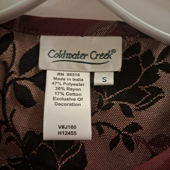 Vtg Coldwater Creek Vest Women's Small S Heavily Embroidered Asian Oriental Art - Picture 3 of 7